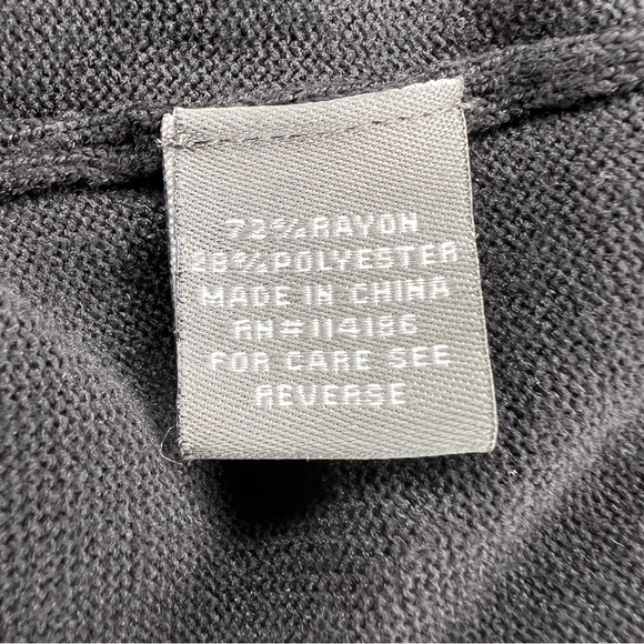 Small 89th And Madison Black Cropped Knit Sweater Cardigan Retro - Picture 6 of 6